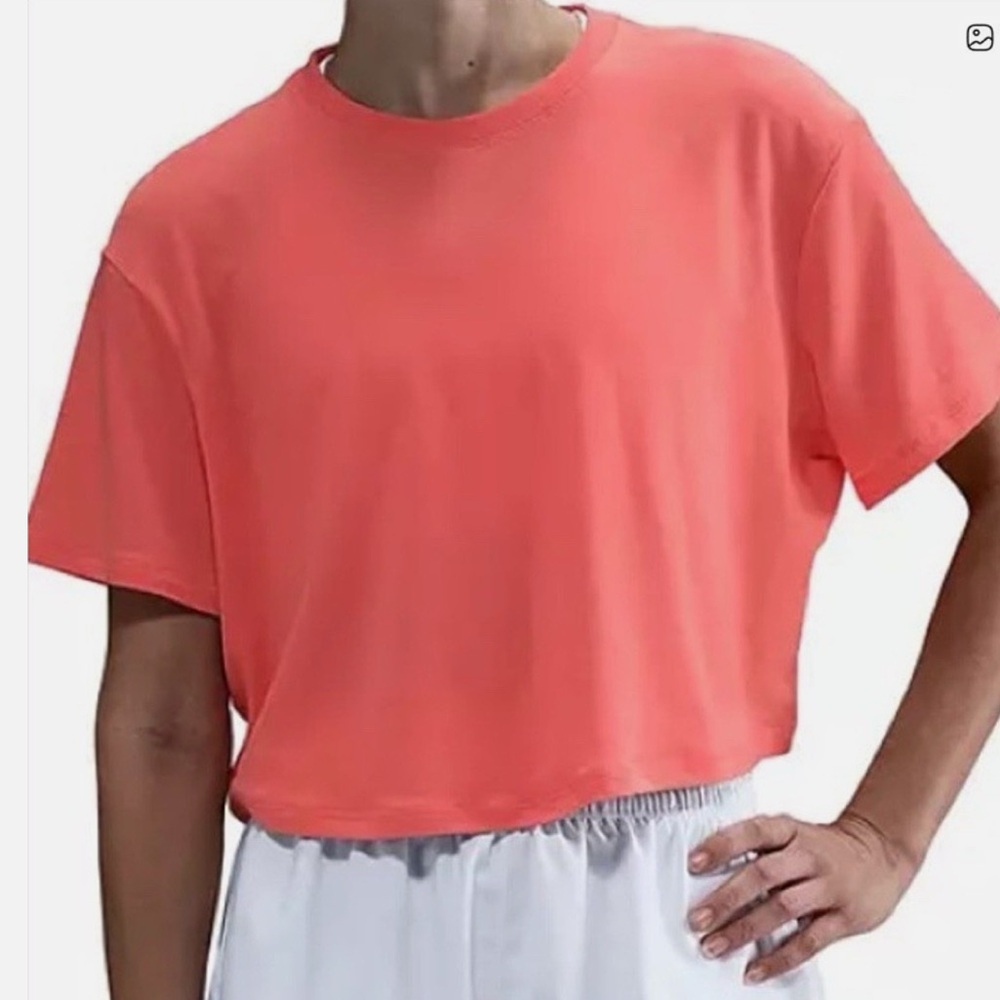 WOMENS NIKE DRI-FIT CROPPED TOP MOVE TO ZERO LOOSE FIT NWT XL CORAL
